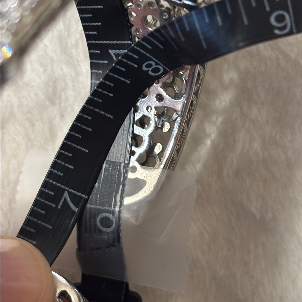 AUTHENTIC Judith Ripka CZ Hinge Cuff Bangle Bracelet 925 Sterling Silver - Picture 8 of 8